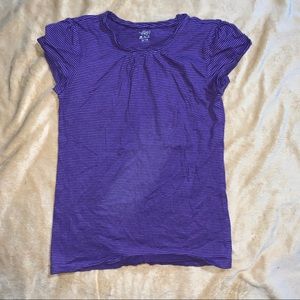 Purple Striped Kids Short Sleeve
